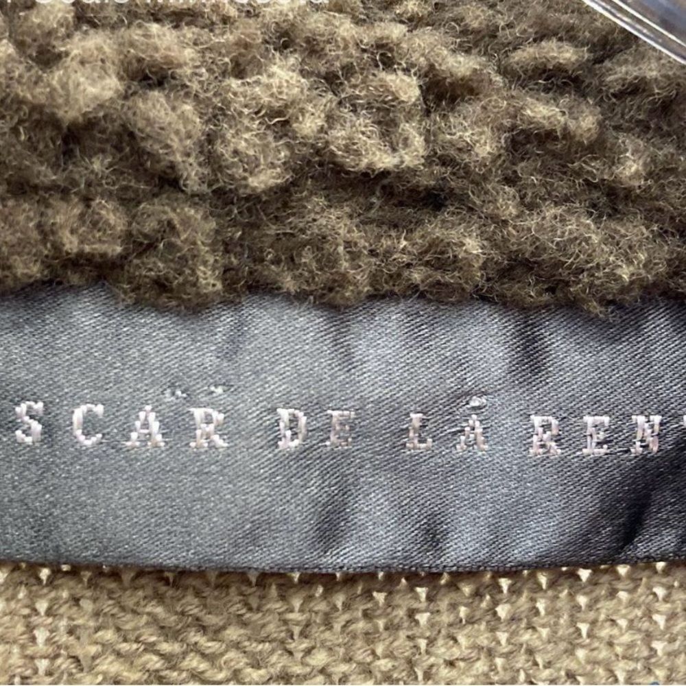 Oscar de la Renta Men’s Quarter Zip Knit Sweater | Leather Pull | Quiet Luxury - Picture 4 of 10